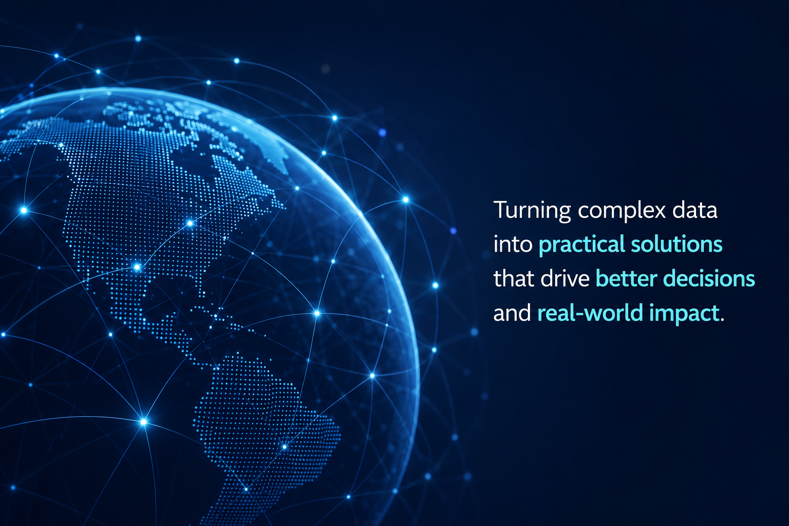 A digital representation of a globe with data connection networks